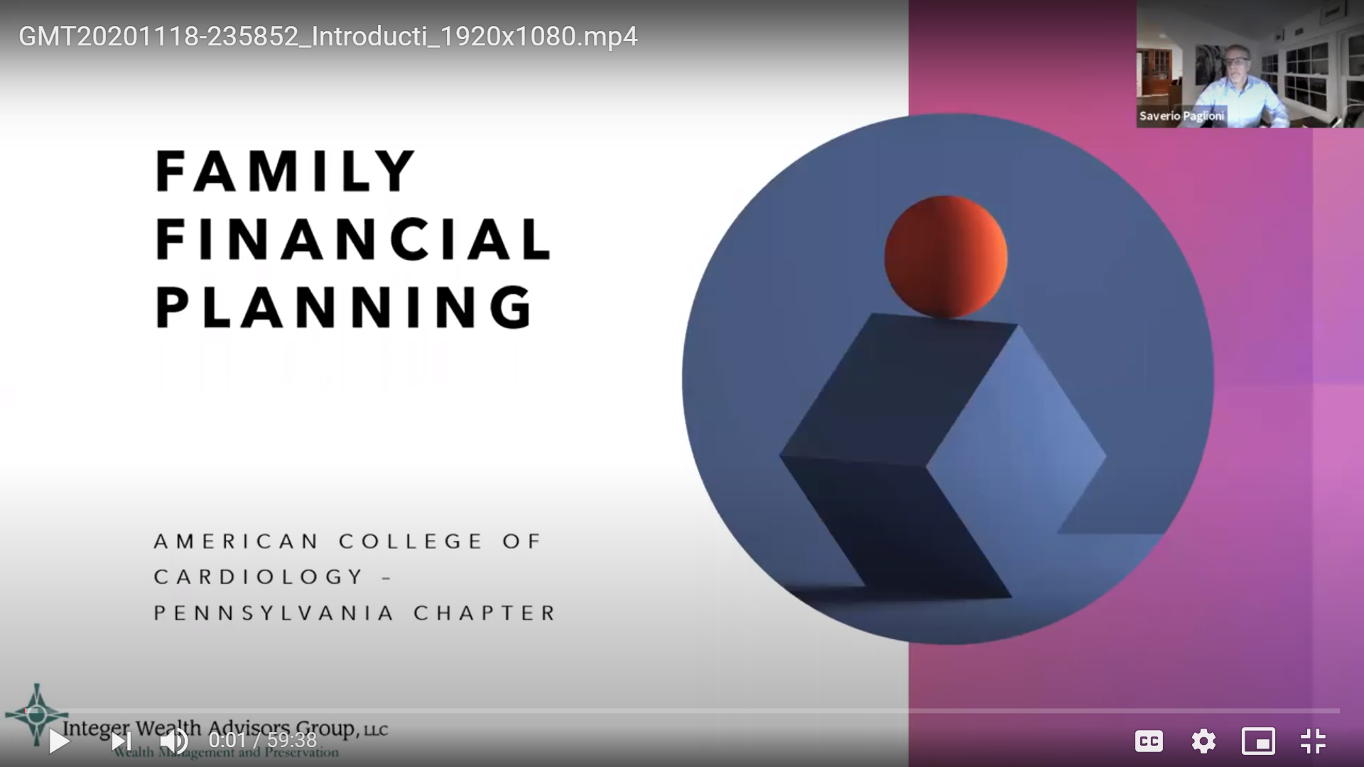 still pic of financial planning video